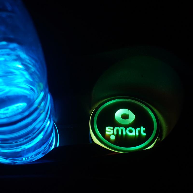 

Smart LED Seven-Color Water Coaster Ambient Light for Interior Modification Single