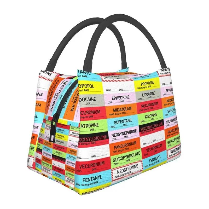 Benutzerdefinierte Krankenschwester in Not Cartoon Arzt Krankenschwester Isolierte Lunchtaschen für Tragbare Thermokühltasche Lebensmittel Lunchbox Camping Reise