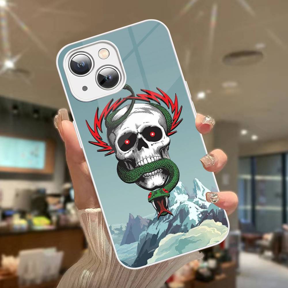 Skateboard Marke P-Powell P-Peralta Gehärtetes Glas Für Iphone 14 13 12 11 Pro Mini XS MAX 14Plus X XS XR Hülle