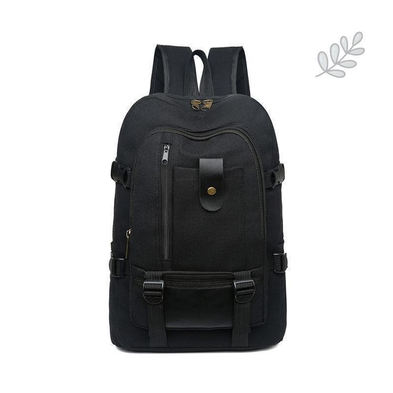 Men's Durable Canvas Tool Backpack - Large Capacity, Wear-Resistant, Multi-Use for Work or Travel.
