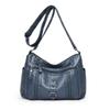 Retro washed leather bag, new fashion middle-aged mother bag, large capacity, multi-compartment women's messenger bag