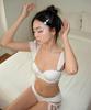 VINAJ Lace Shoulder Half-Cup Bikini Bra (White)