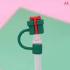 Christmas New Year Theme Cute Straw Dust Cap Dust Plug Detachable Doll Cute Straw Dust Cover Glass Stainless Steel Straw Cover