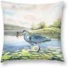 Catoon Bird Short Velvet Throw Pillow Covers 18x18 Double Sided with Zipper Decorative Pillows for Couch Cushion Sofa Outdoor