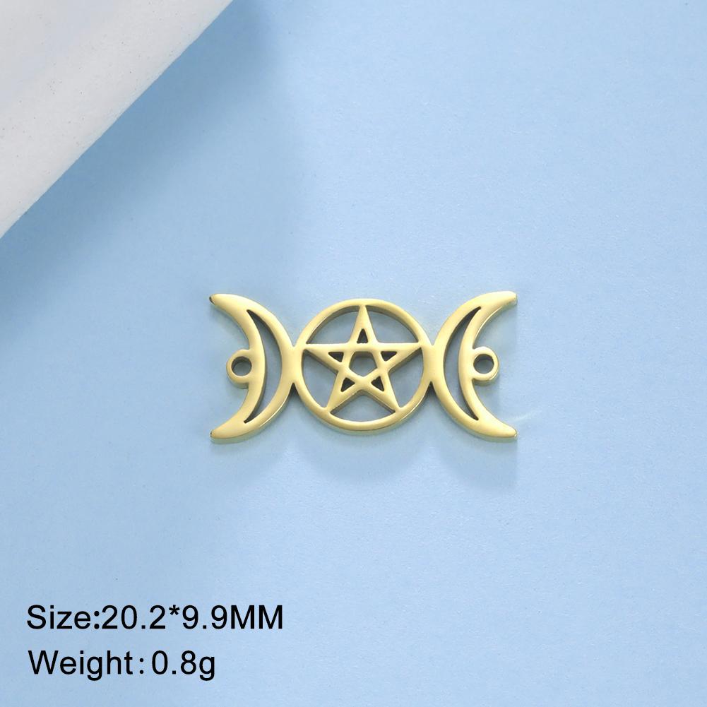 Teamer 5pcs Witch Knot Charm Vintage Knot Amulet Stainless Steel Charms for Bracelet Jewelry Making Accessories Wholesale