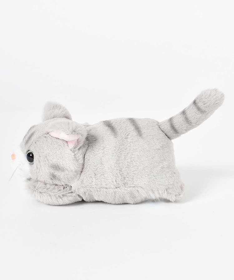 Bleu Bleuet Lying Down Chubby Cat Plush Toy (Black)