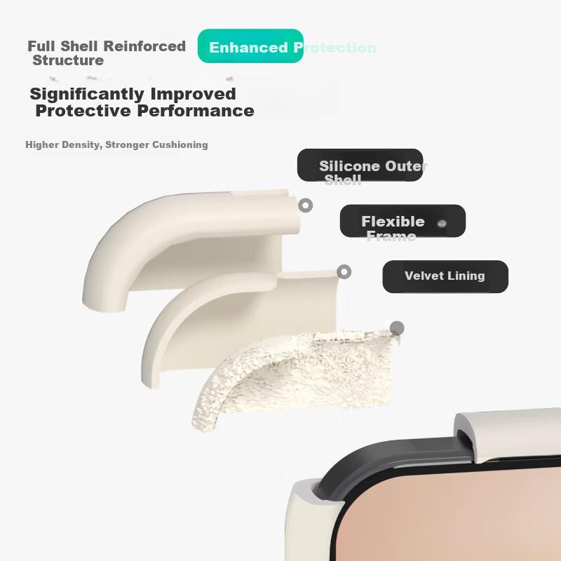 Ekakashop Apple iPhone 16 Pro Case Magsafe Magnetic AI Button Touch Liquid Silicone Full Coverage Shockproof Premium Business Unisex - White
