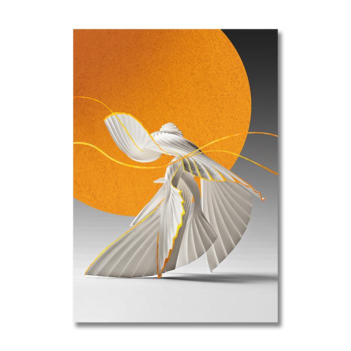 Orange Sonne Leinwand Poster Kreative Abstrakte Wand Kunst Malerei Nordic Poster und Drucke Wand Bilder für wohnzimmer Wohnkultur