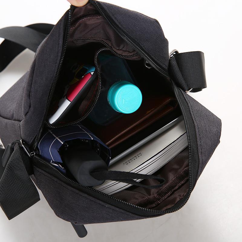 Men's Oxford Cloth Multi-Pocket Bag: Shoulder, Crossbody, Backpack, and Business Briefcase