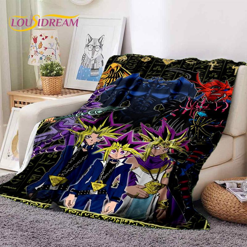 Yu-Gi-Oh Anime MONSTER CARD Cartoon Soft Blankets,Throw Blanket Comfortable Blanket for Picnic Beds Sofa Home Bedroom Kids Gifts