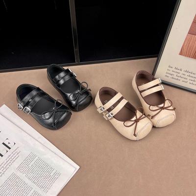 2026 Frühling/Herbst Mädchen Retro Niedrig geschnittene Leder Prinzessinnen Schuhe - Koreanischer Stil, Vielseitig, Rutschfeste Schuhe