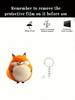 Cute acrylic fox keychain -2D pattern perfect for Thanksgiving backpack DIY holiday pendant, round buckle easy to install