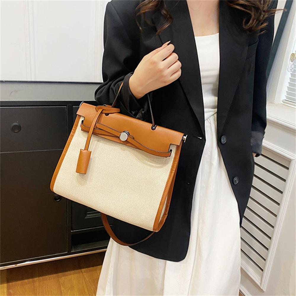 New PU Briefcase Small Square Bag Large Capacity Bag Shoulder Bag