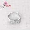 New Product Jewelry Promotion Fashion Geometric Zirconia Rhinestone Women Party Rings High Quality 925 Sterling Silver