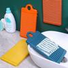 Mini Washing Board Wavy Stripe Hanging Hole Anti-slip Thickened Bottom Groove Plastic Underwear Sock Towel Laundry Washing Board Household Supplies