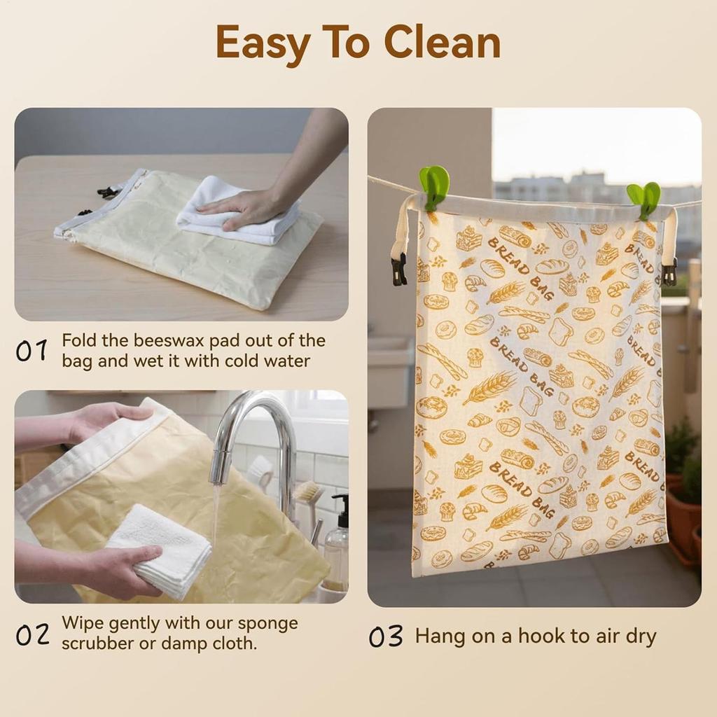 Sourdough Bread Bags 2 Pieces Reusable Food Bakery Storage Container Sourdough Loaf Bags For Home Kitchen Daily Cooking Food