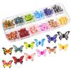 Sempiterno 120 Stück Winzige Dekorative Harz Miniaturtiere Perfekt für DIY Mini Mini Haus Nägel Kleine und Dekorationen Gemischt Schmetterlinge, Modelle,