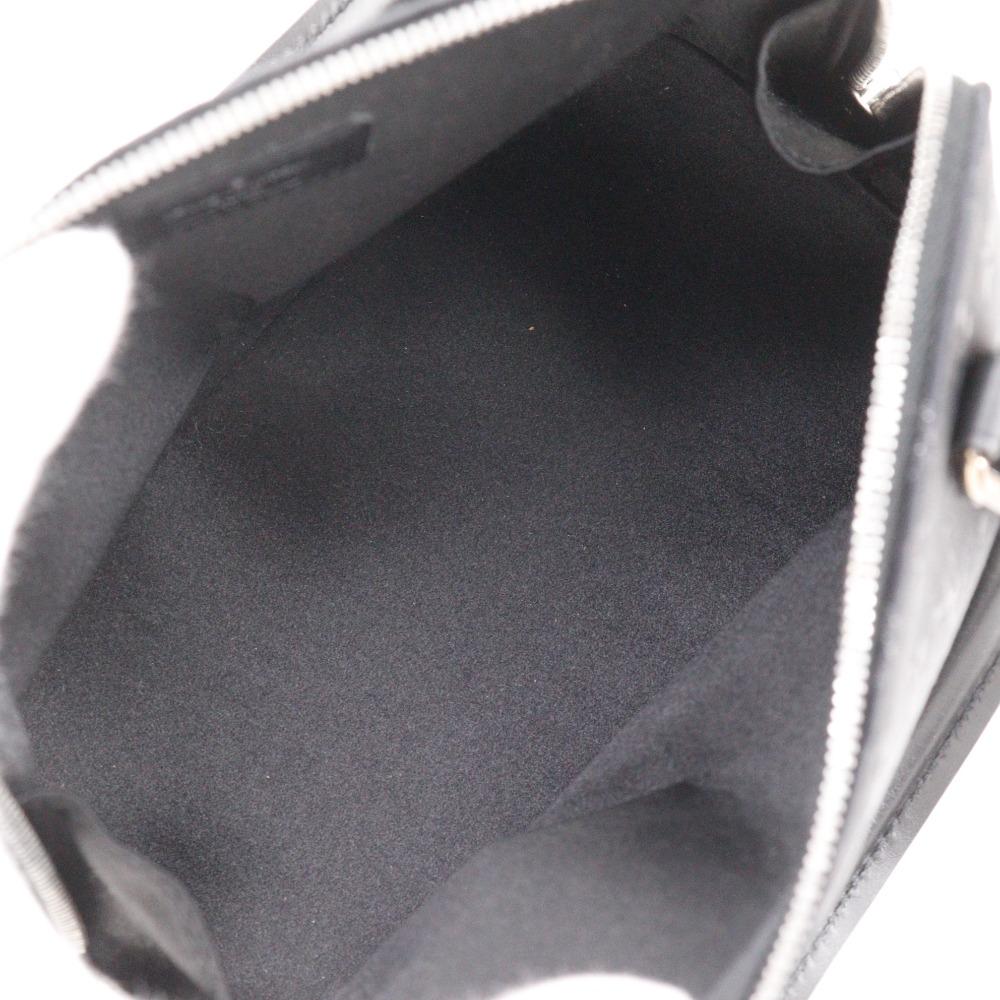 Louis Vuitton Little Alma Handbag M92146 Black Monogram Satin Women Used