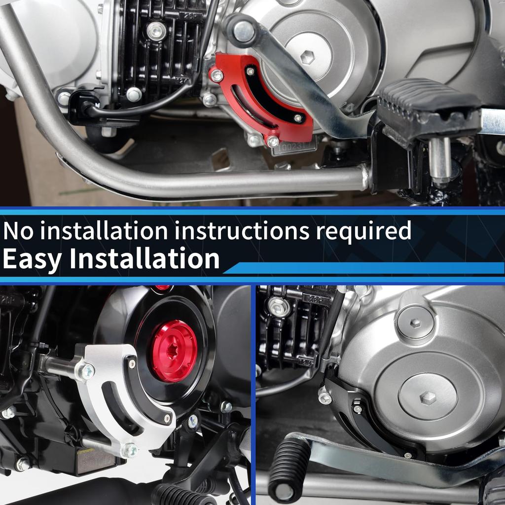 GFARDMOTO Left Engine Cover Engine Stator Crash Guard Cover for Monkey125 Grom CT125 Dax125