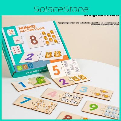 Holz Zahlen- und Buchstaben-Zuordnungsspiele für Vorschulkinder Pädagogisches Spielzeug