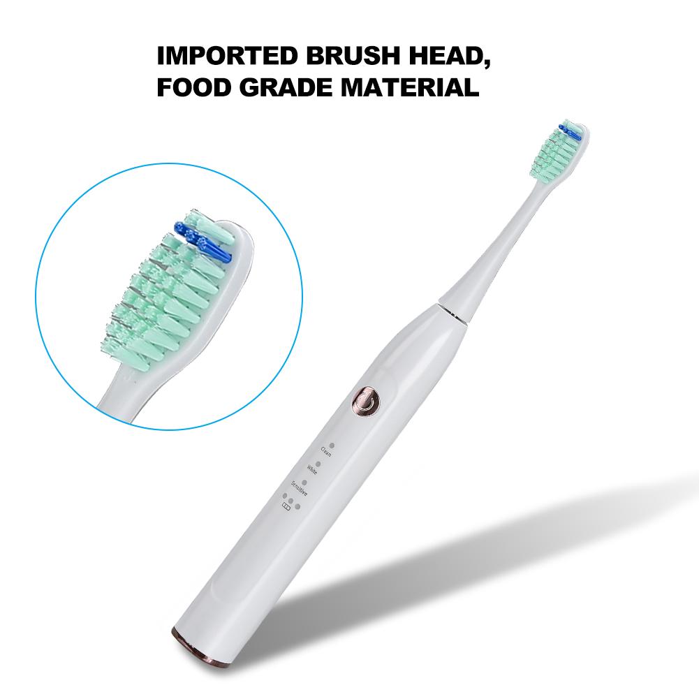 Adult Ultrasonic Electric Toothbrush Waterproof Teeth Cleaning Whitening Tool Oral Health Care