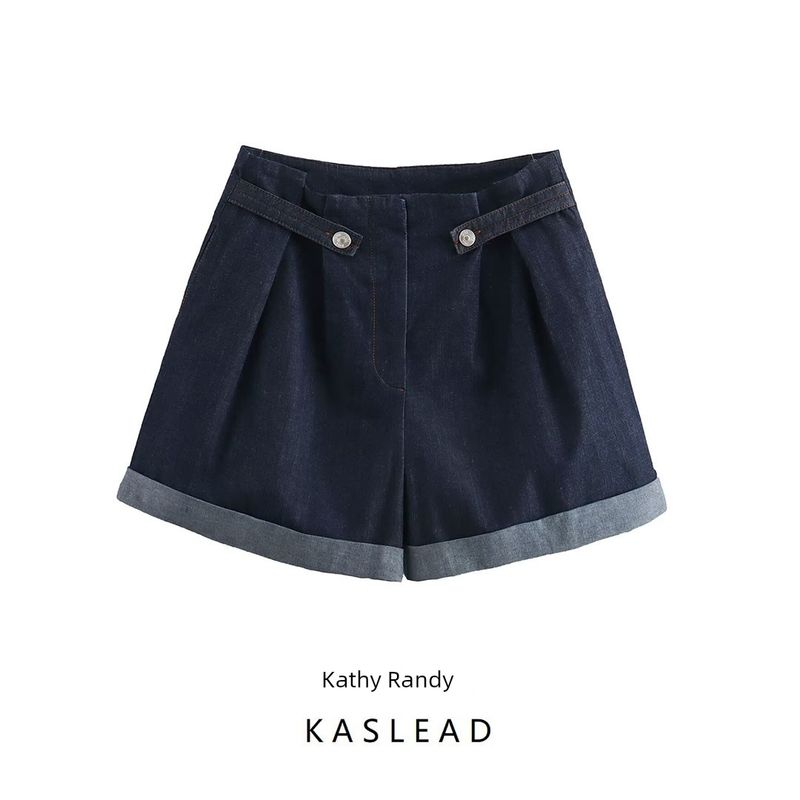 Kaslead New Arrival Women's Clothing Fashion Style Fashion All-Match Belt Loop Waist Paper Bag Culottes 0779151