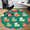 1pc Duck Pattern Office Round Rug, Carpet for Office, Gaming, Lightweight Round Floor Mat Yy260208061