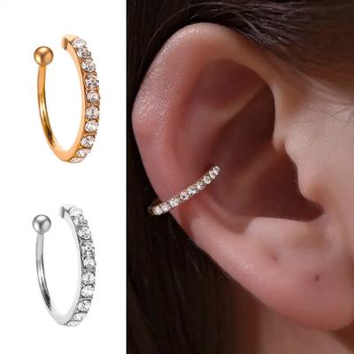 Ear Cuff for Women Charming Zircon Clip On Earrings Earcuff Without Piercing Earrings Jewelry