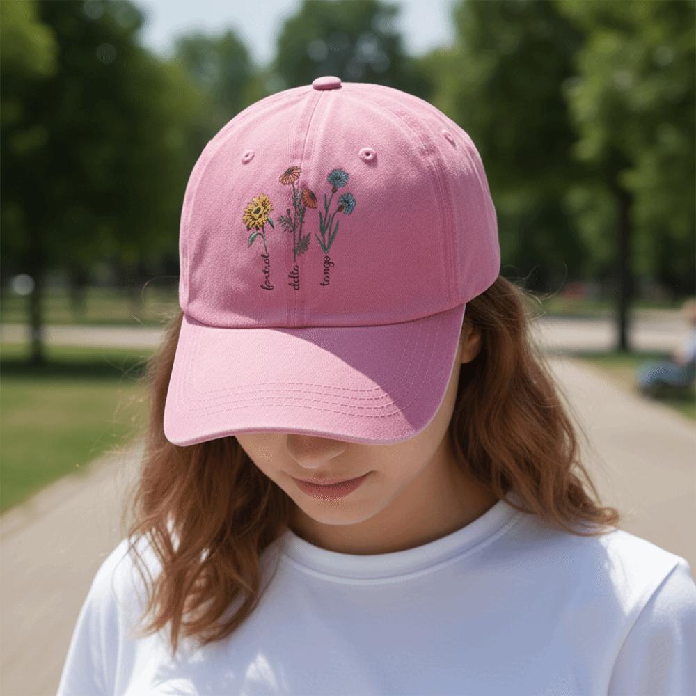 Vintage Printed Baseball Cap Washed Snapback Cap Retro Dad Sun Hat Daily Wear