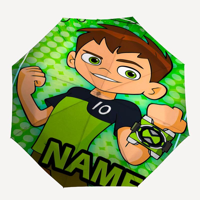Personalized Name B-Ben10 Print Umbrella - Automatic Open/Close, Eight-Rib Durable Frame, Automatic Folding Umbrella