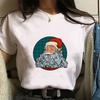 Street Fashion Women Short Sleeve Casual Simple Round Neck Christmas Series Prints Harajuku Graphic T Shirts Women Clothing Tops