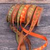 Party Decorative Pumpkin Maple Leaf Ribbon, Thanksgiving Harvest Decorative Gift Wrapping Fall Ribbon