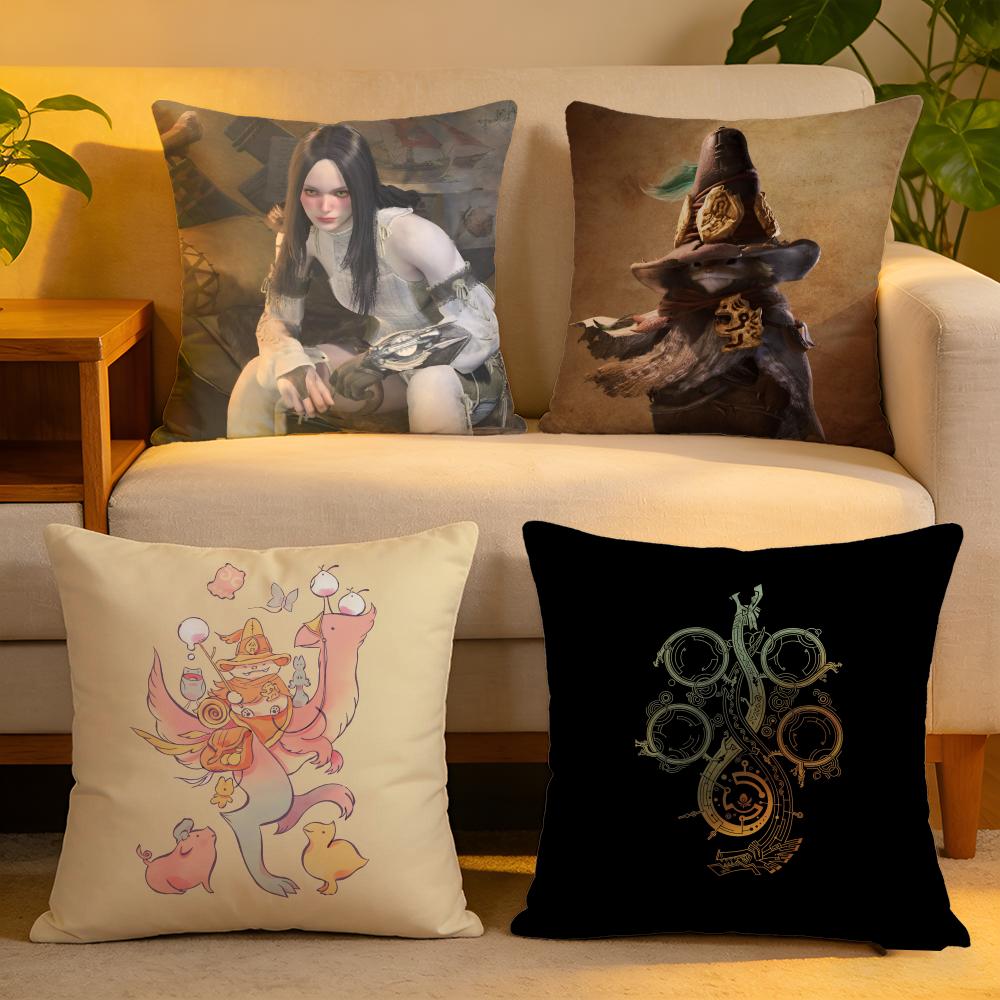 Cushion Cover Linen SkinFriendly Soft Decorative Case for Sofa Home Decor Hot Game Monster Hunter Wilds Pillow cover