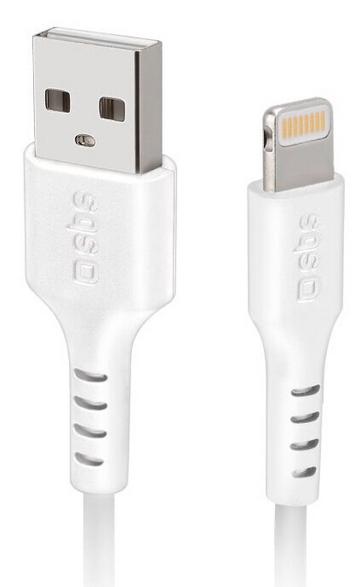Sbs Usb 2.0 - Lightning Cable 1m White for Data Transfer and Charging