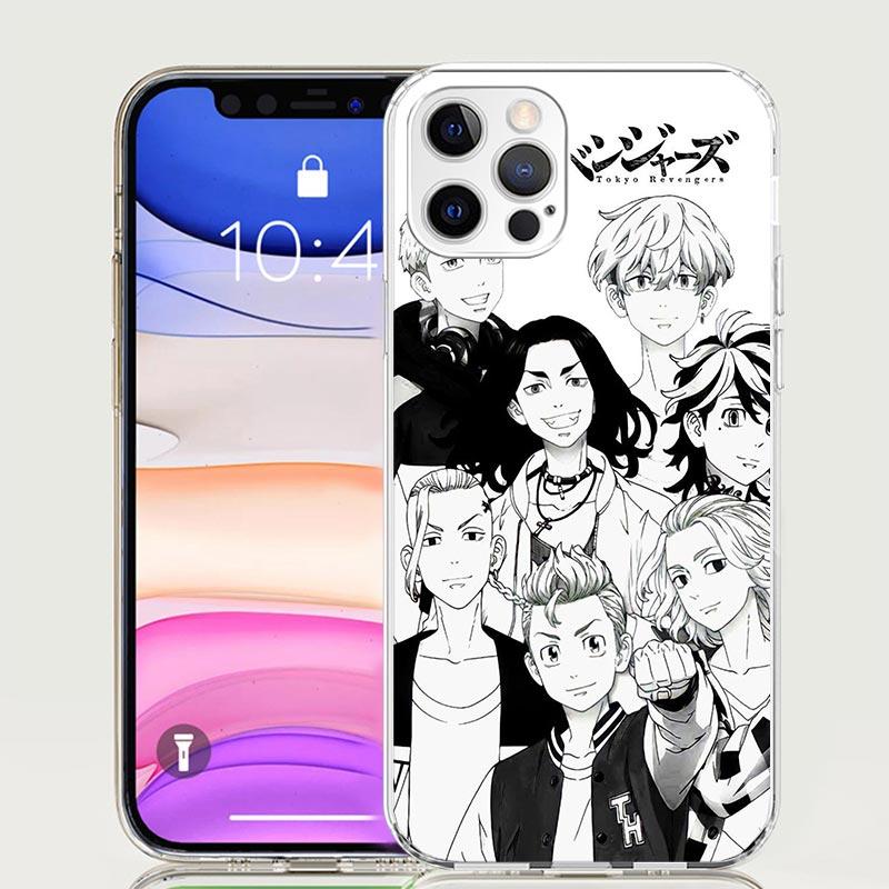 Tokyo Aevengers Black Anime Phone Case For iPhone 17 Air 16 15 Plus 11 14 Pro Max 13 Mini 12 7 8 + SE Pattern Art Customized Cov