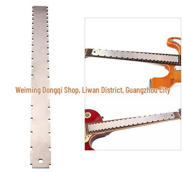 Stainless Steel Bass Guitar Fingerboard Fret Measurement Ruler ABS
