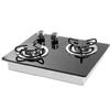 RV Gas Stove 2 Burners 1.8Kw Power Tempered Glass Panel Easy to Clean Gas Cook Top for Boat Caravan 