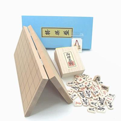 Shogi-Brett-Set Go Labo Original P, hergestellt mit 2 Netsuke Shinkatsura, 6 gefalteten Shogi-Brettern und dem beliebtesten hölzernen Shogi-Stück, Holz-Shogi-Set Nr.