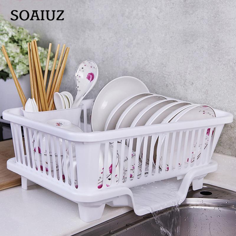 Abtropfgestell für Küchenutensilien, Abtropfgestell mit Abtropffläche, Arbeitsplatte, Geschirr-Organizer, Küchen-Aufbewahrungsregal für Werkzeuge