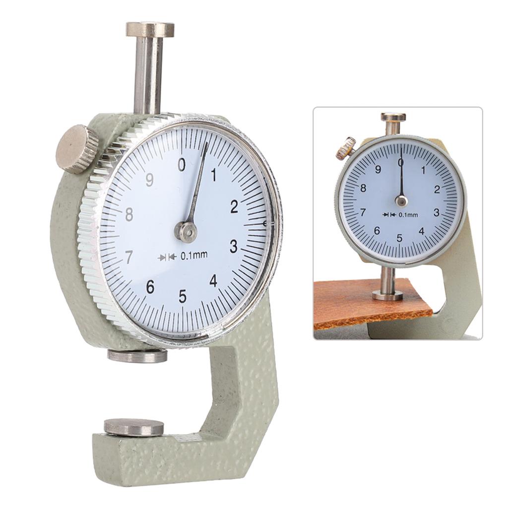 Thickness Gauge Round Dial Flat Head Measuring Jewelry Leather Board Equipment 0 10