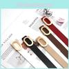 New Retro Buckle Thin Waist Belt Fashion Personality Buckle Head Korean Simple Denim Dress Decoration In Stock Red Black White Brown Beige