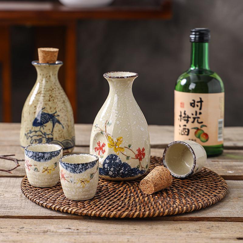Japonský styl láhev na saké Kreativní Domácnost Ručně vyráběná láhev na alkohol Nápojová láhev Baňka Bar Kuchyňské doplňky 300 ml 2025 Nové
