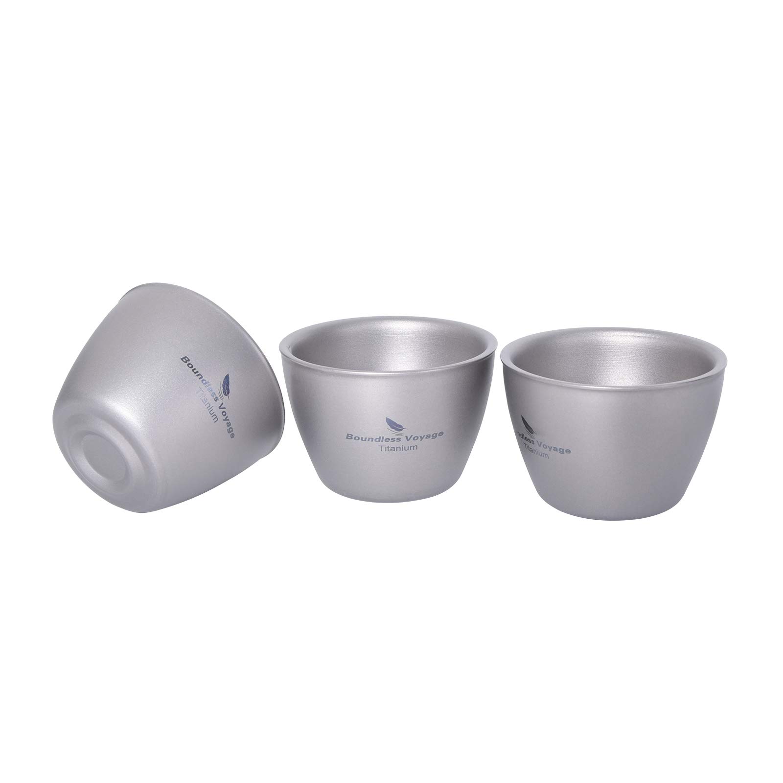 

Boundless Voyage Ochoko Mini Cup Set of Double-Layered (Sake Cup), Ultra-Lightweight, (Ti3089D, 3)