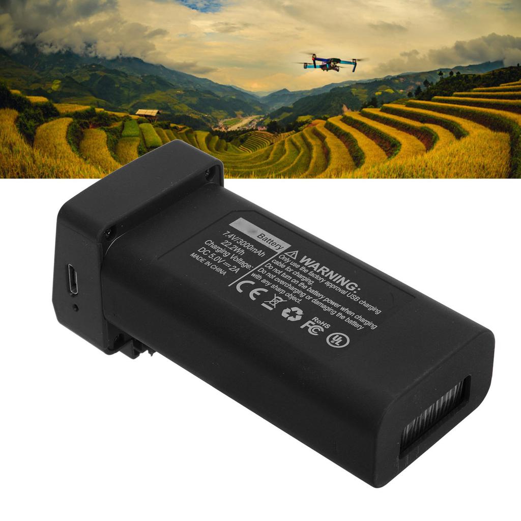 RC Drone Lithium Battery 7.4V 3000mAh Drone Battery Replacement for LYZRC L800 PRO2