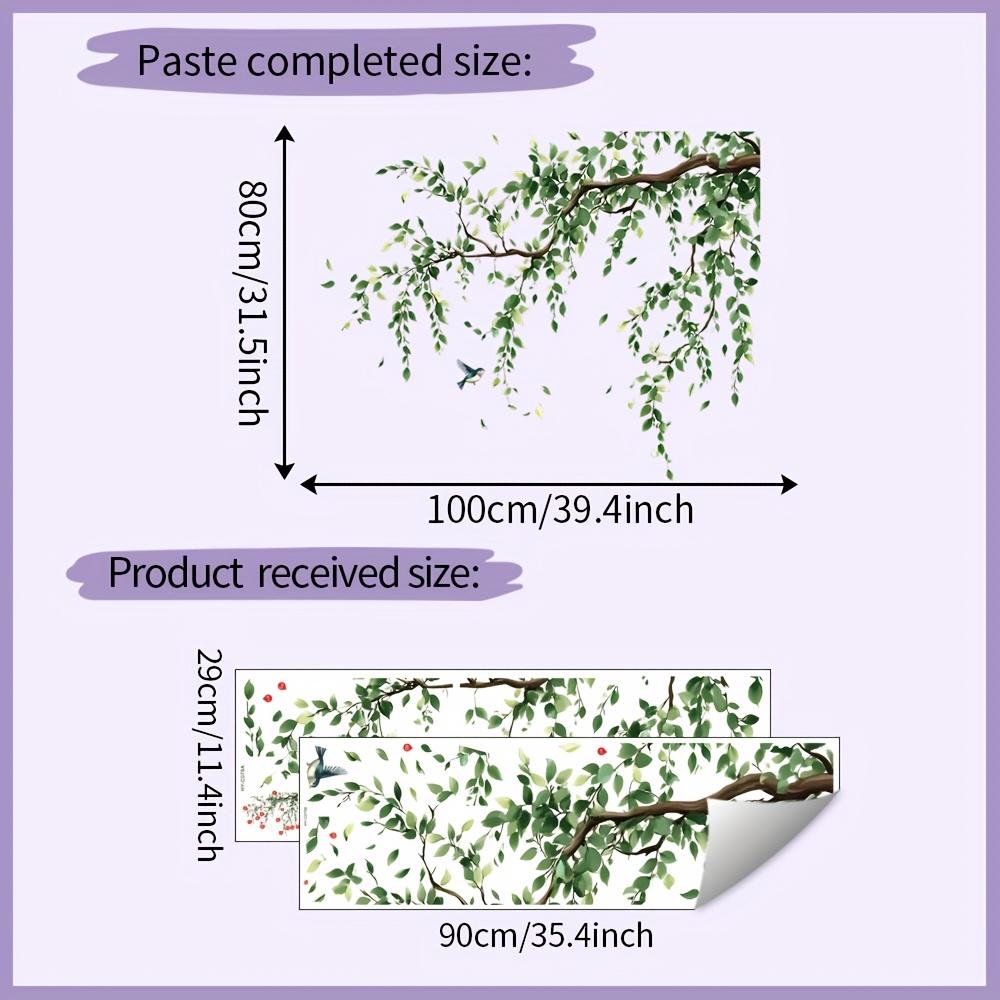 

2 шт./набор Наклейки на стену Ветки дерева Листья Птицы Съемные Самоклеящиеся Наклейки Аксессуары для украшения Спальни Гостиной