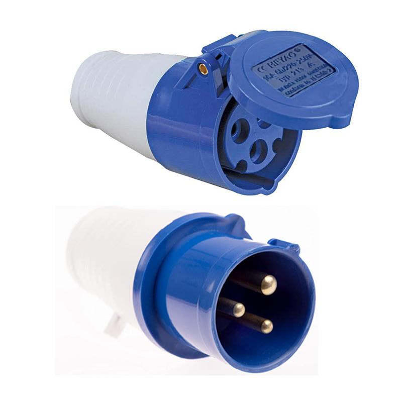 RV Camper Ma Plug Hook Up Site Socket Adapter 240v 16A For Caravan Motorhome Accessories