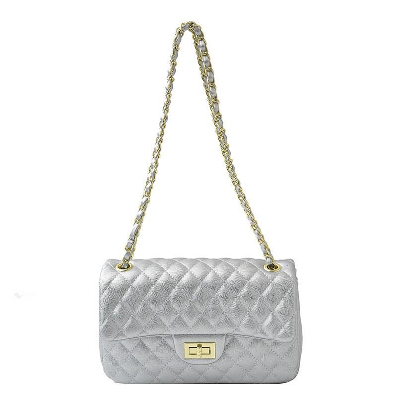 Fashionable Small Square Bag Niche Texture Shoulder 2026 New Style Diamond-grid Chain Women's One-shoulder Cross-body