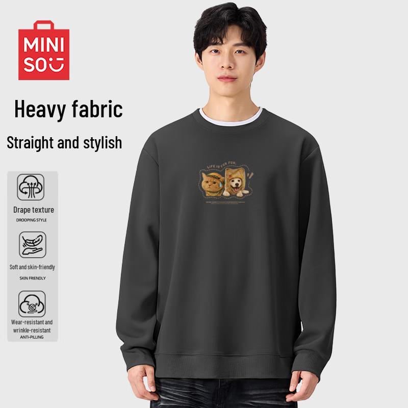 

MINISO Men s Loose-Fit Graphic Sweatshirt 3XL