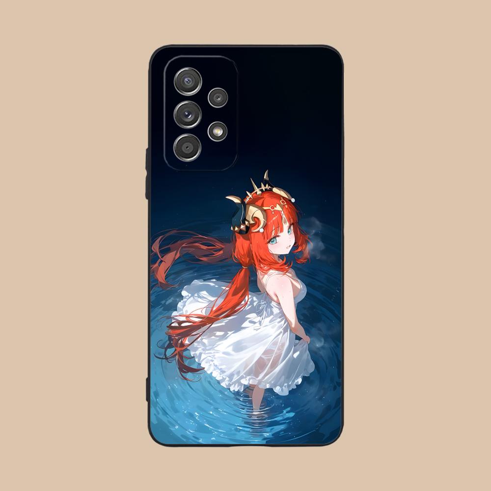 Game GI Nilou Matte TPU Mobile Phone Case for Samsung Galaxy M55 54 42 35 34 33 32 23 22 15 14 13 12 F55 5G Colorful Cover