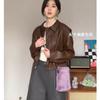 Retro Locomotive Clothing Short Ruffian Handsome Leather Jacket Women's Spring and Autumn New Small Casual Jacket